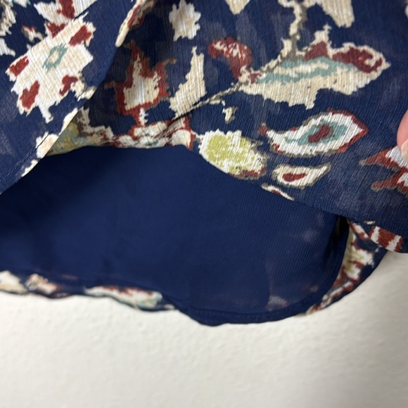 Lauren Ralph Lauren Black Label Crinkle Georgette Puff-Sleeve Top size Large - Picture 5 of 12